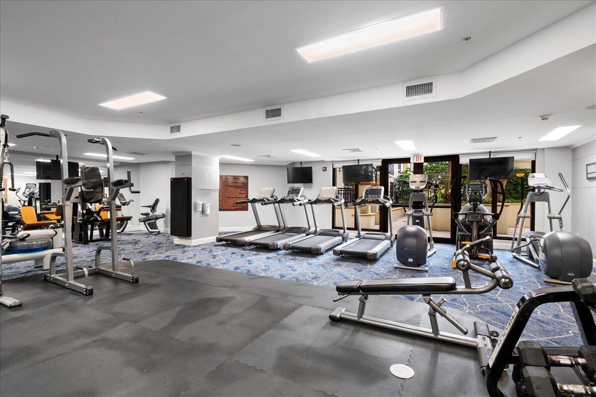 801 South Olive Avenue, Unit 416 West Palm Beach, FL 33401 - Photo 30 of 34 a view of a room with gym equipment