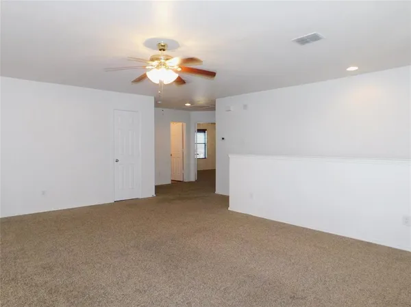 a view of a chandelier fan and a chandelier fan