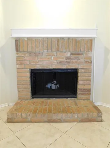 a close view of fireplace