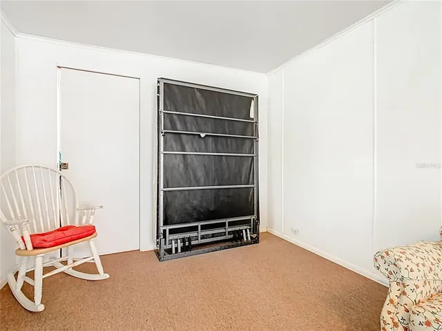 a room with a couch and a rug