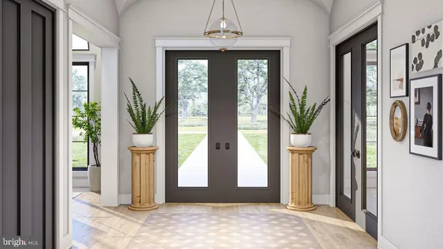 a view of a front door and porch