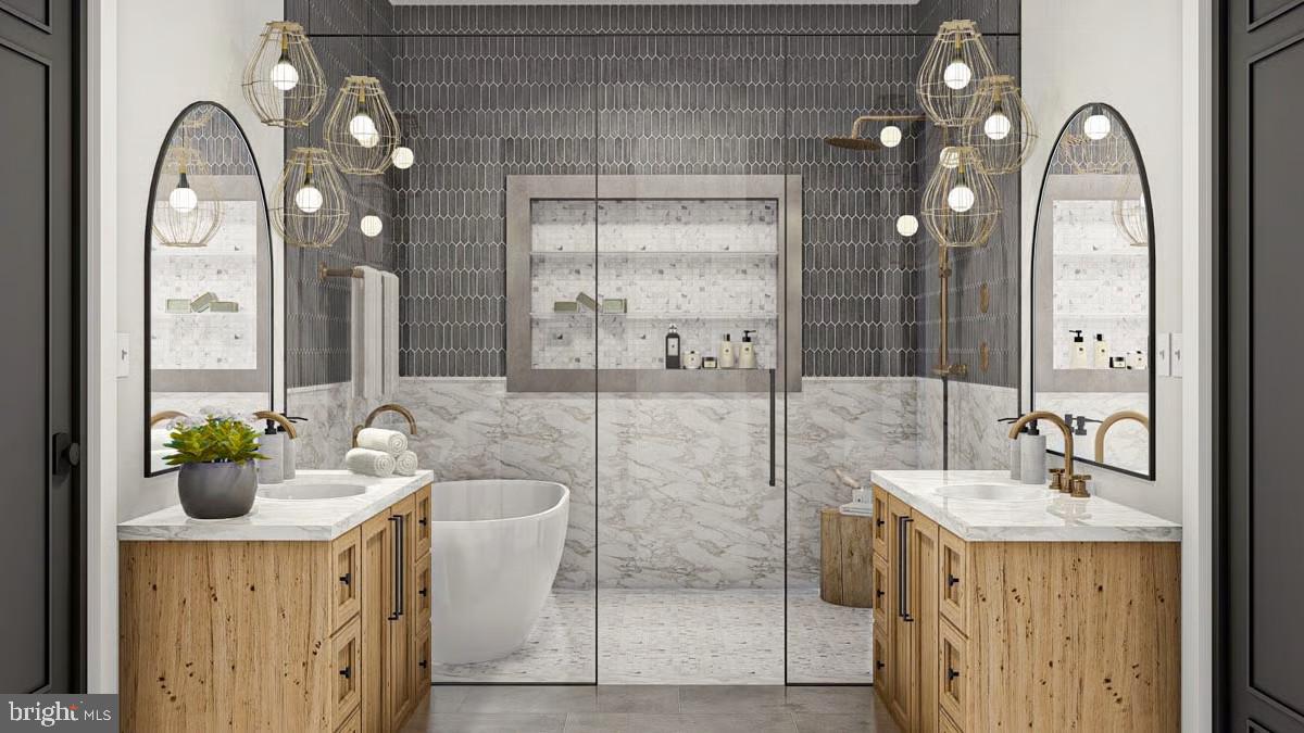 3150 Bidle Road Middletown, MD 21769 - Photo 21 of 27 a bathroom with a sink a mirror and a shower