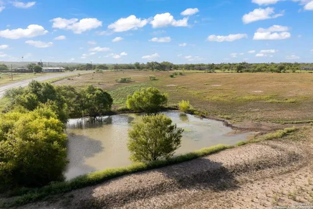 a view of a lake with outdoor space