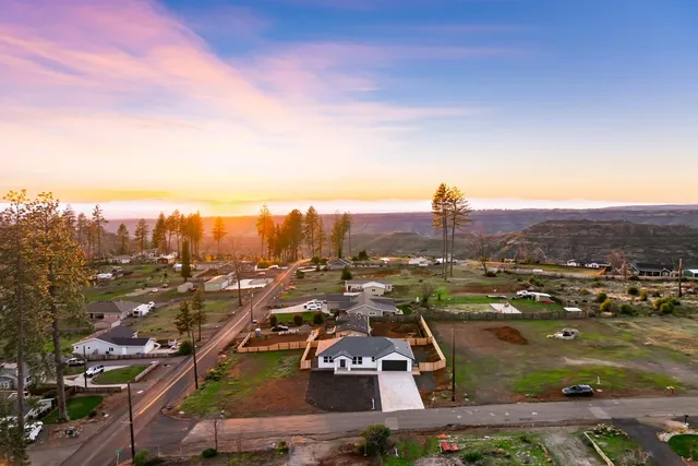an aerial view of multiple house