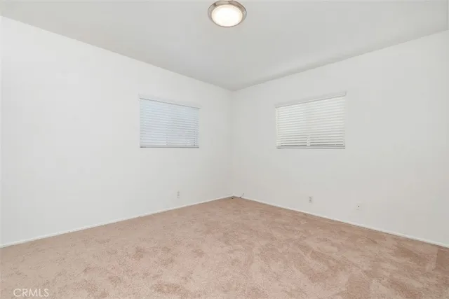 an empty room with a workbench