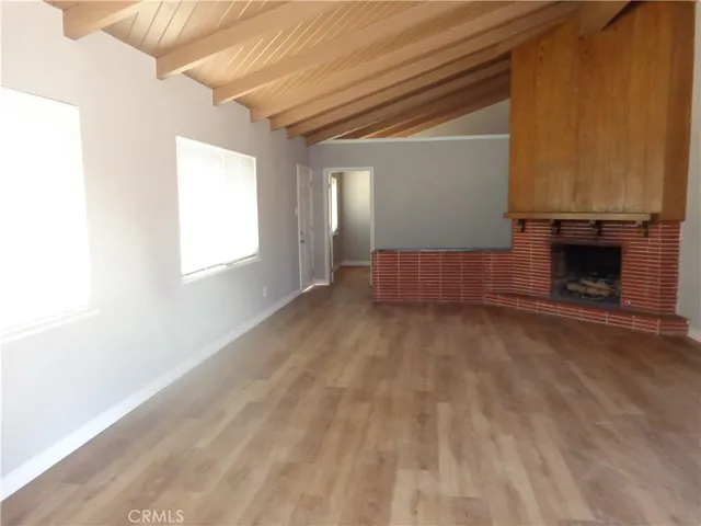 a view of fireplace and utility room