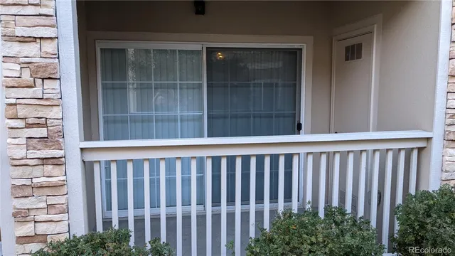 a view of a black gate