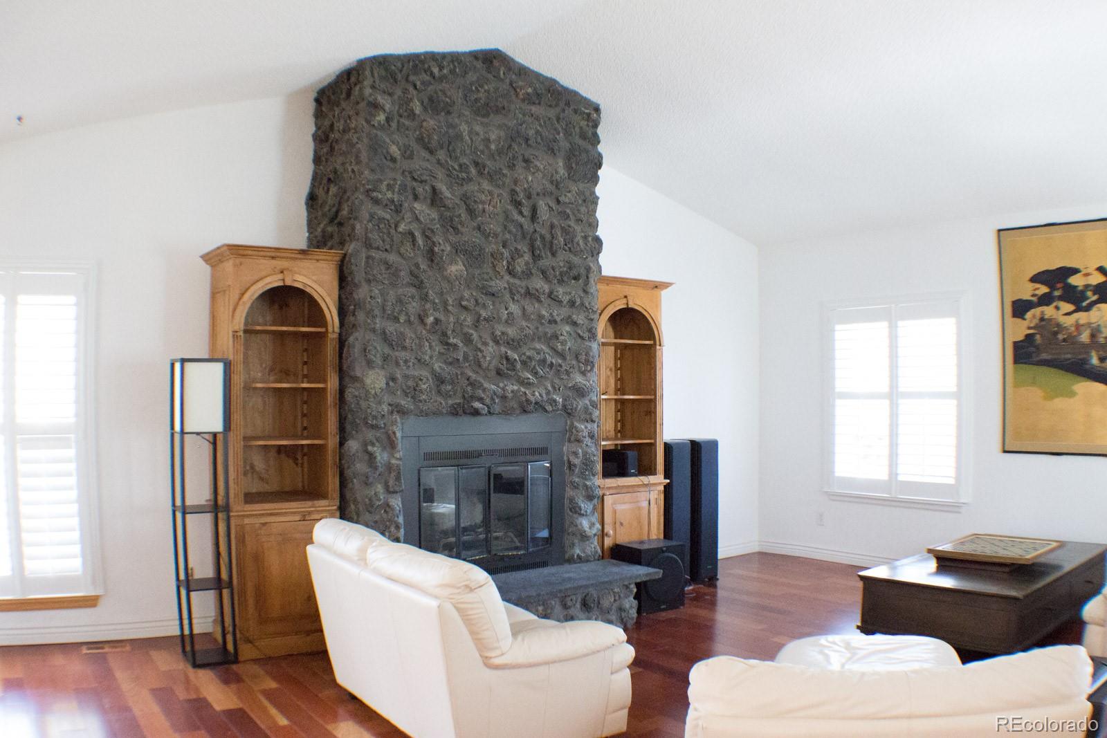 3596 South Telluride Way Aurora, CO 80013 - Photo 11 of 17 a living room with furniture and a fireplace