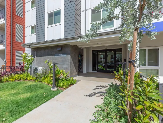 front view of a brick building