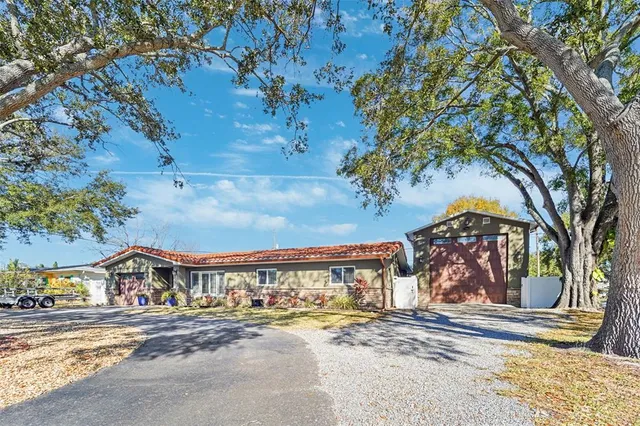 front view of a house with a street