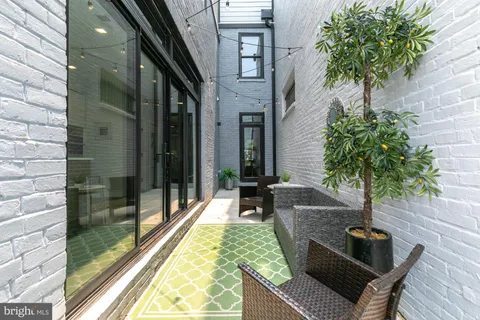 a house view with a seating space