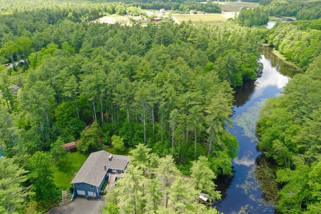 7 Brook Street Plympton, MA 02367 - Photo 33 of 42 an aerial view of residential house with outdoor space and trees all around
