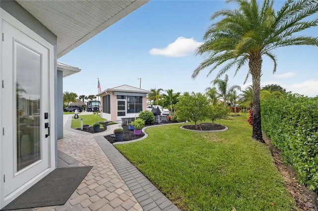 a view of a lake with a houses