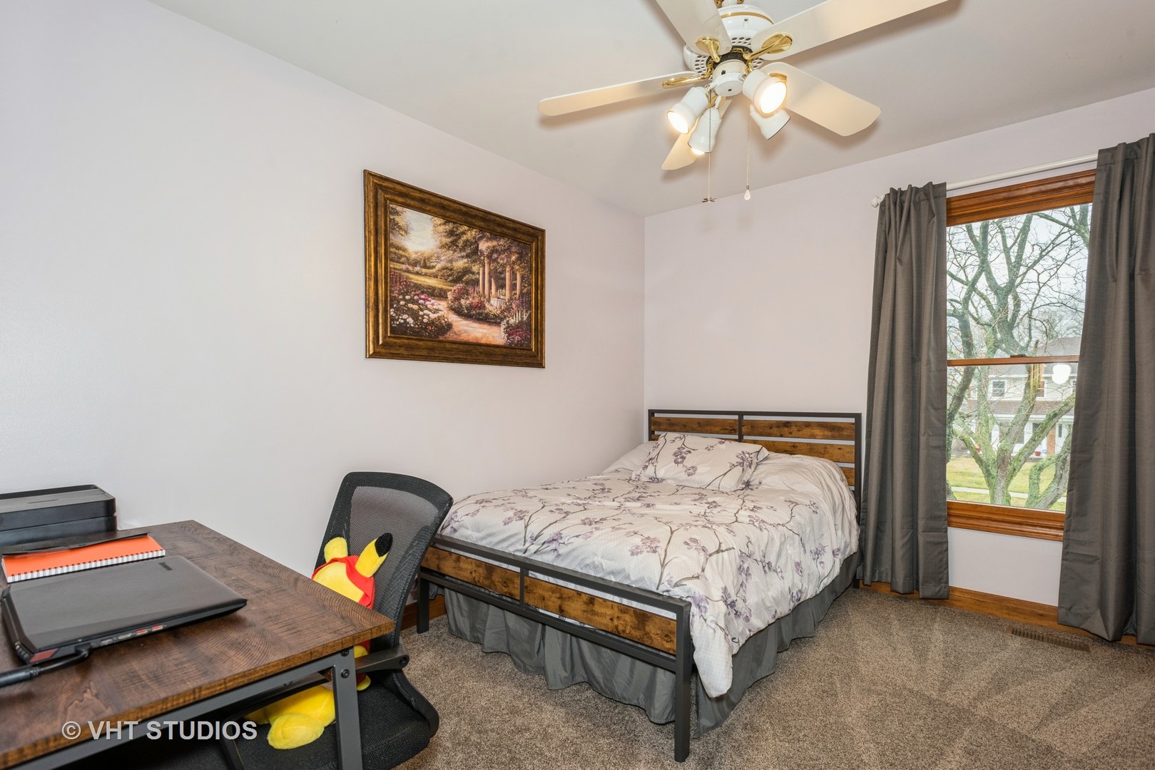 Undisclosed Address Carol Stream, IL 60188 - Photo 14 of 17 a bedroom with bed and a window