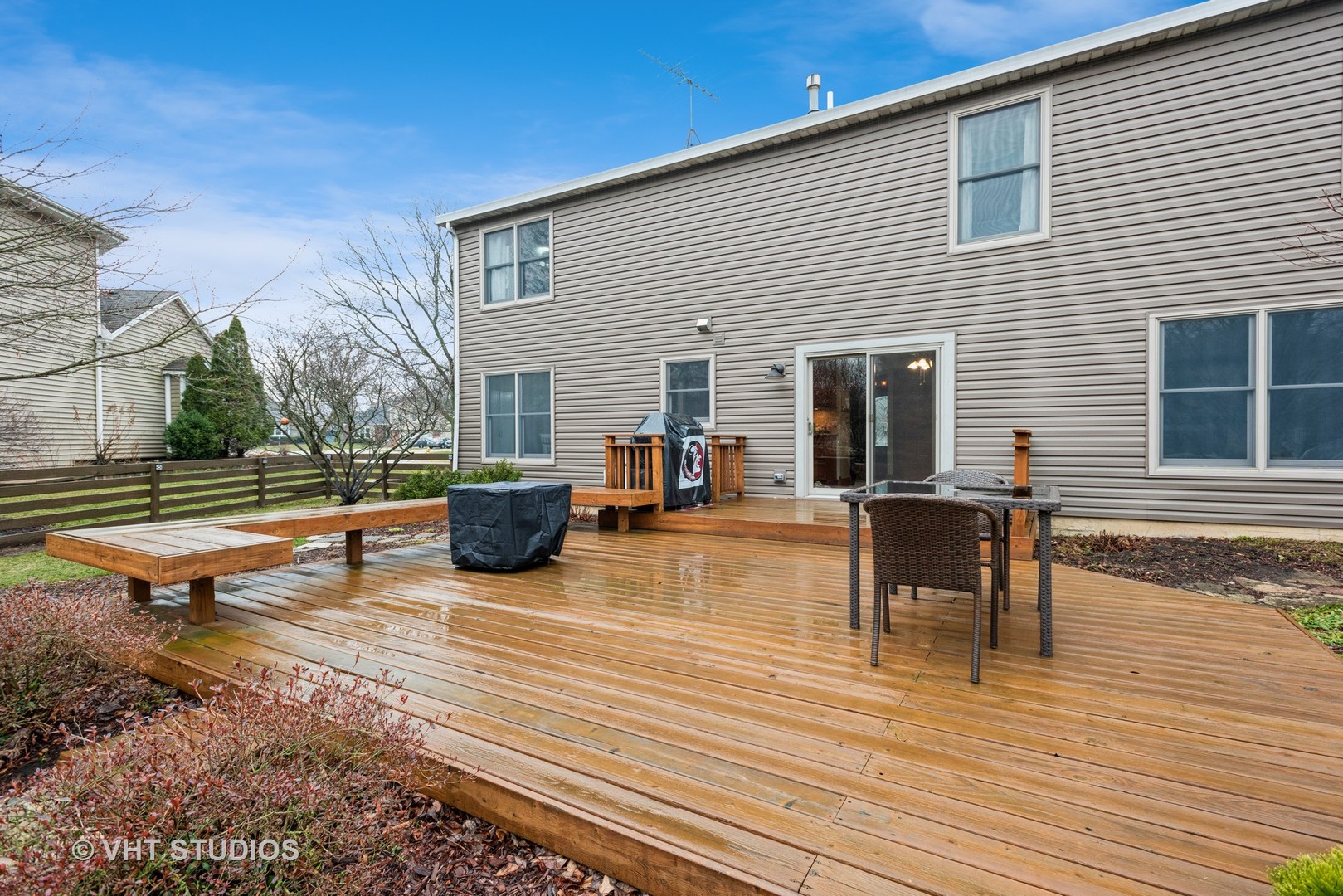 Undisclosed Address Carol Stream, IL 60188 - Photo 17 of 17 a view of a terrace with wooden floor
