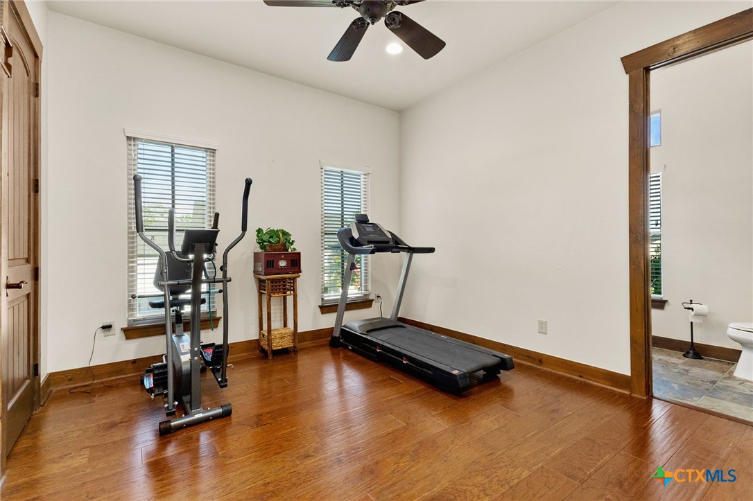 134 Bandit Beach Road New Braunfels, TX 78130 - Photo 35 of 46 a view of a room with gym equipment