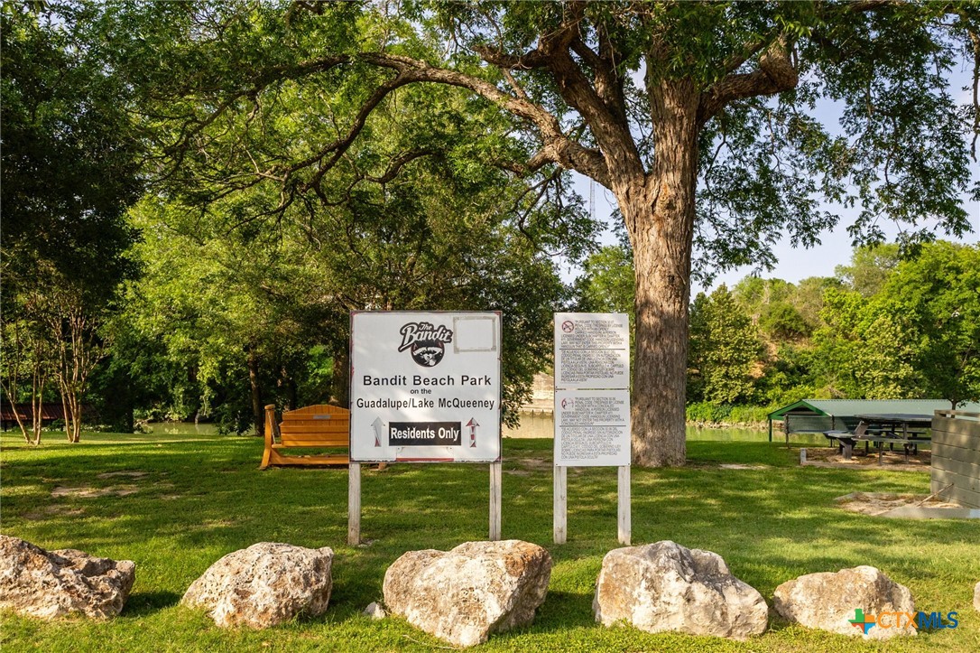 134 Bandit Beach Road New Braunfels, TX 78130 - Photo 40 of 46 a garden view with a fountain