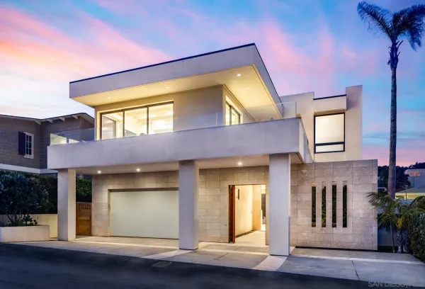 a front view of a house