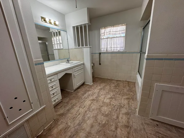 a view of a storage in a room