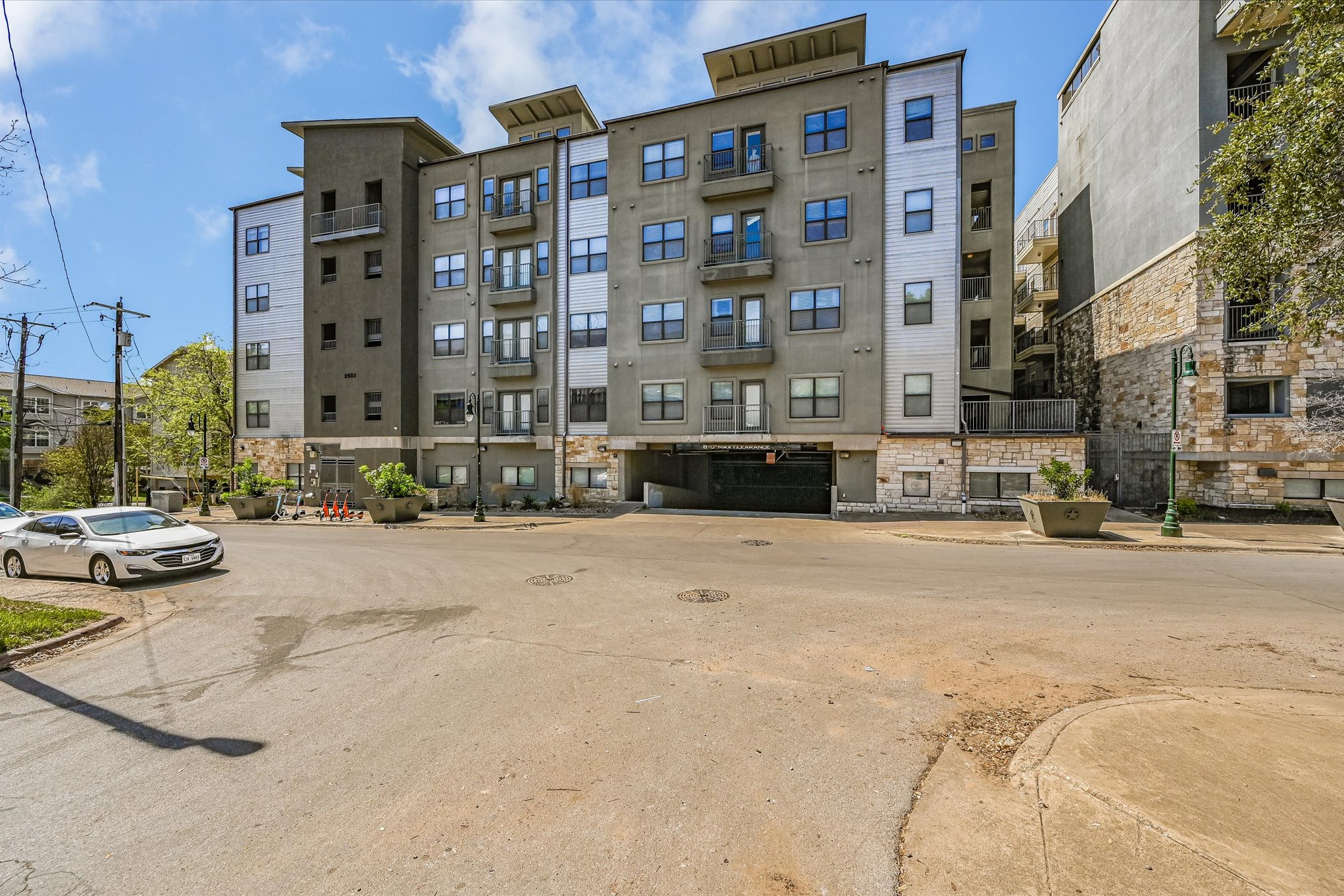 2502 Leon Street, Unit 301 Austin, TX 78705 - Photo 6 of 15 Front of building with underground garage access with private code for residents.