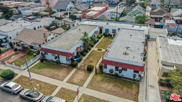 an aerial view of multiple house