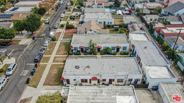 an aerial view of a city