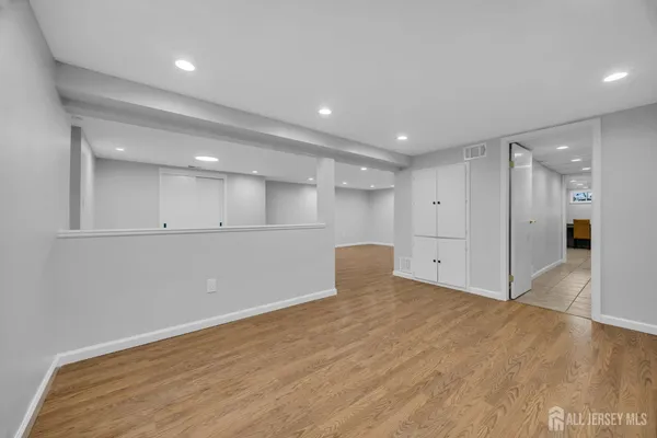 a view of a garage
