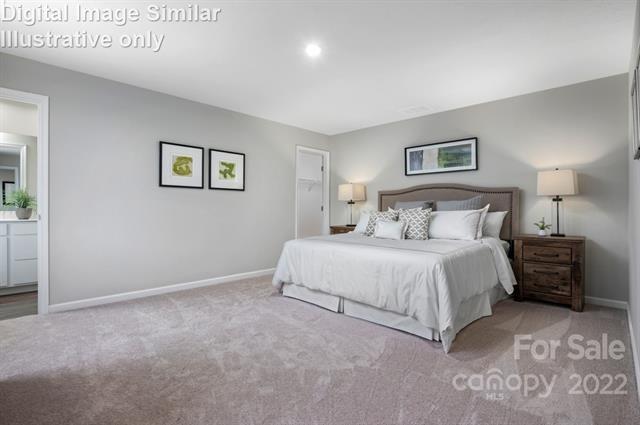 117 Hackamore Road, Unit 208 Troutman, NC 28166 - Photo 11 of 17 a bedroom with a bed and a painting on the wall
