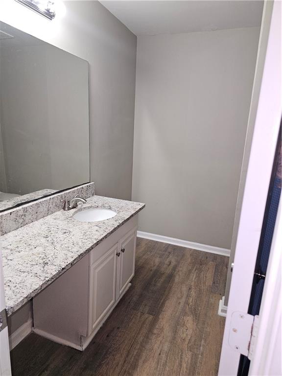 3503 Ebb Circle Fairburn, GA 30213 - Photo 12 of 12 a bathroom with a granite countertop sink and a mirror