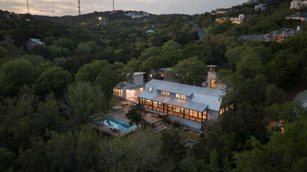 4707 Peace Pipe Path Austin, TX 78746 - Photo 2 of 40 Beautiful Arial View showing privacy and design