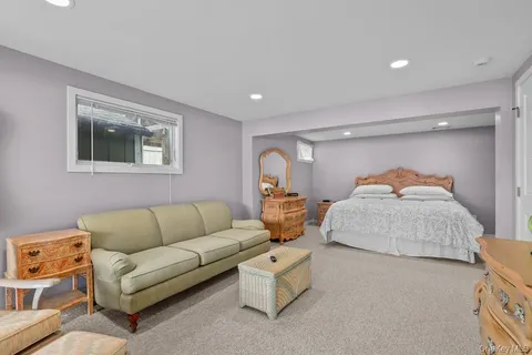 a living room with furniture and a couch