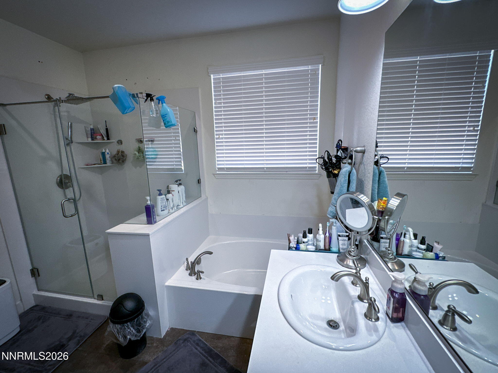 7330 Overture Drive Reno, NV 89506 - Photo 10 of 17 a bathroom with a tub a sink a mirror and a window