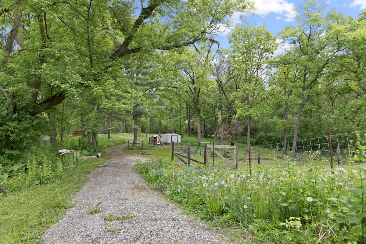 4604 Sunnyside Road Woodstock, IL 60098 - Photo 32 of 37 a view of a water pond with lots of green space and bench