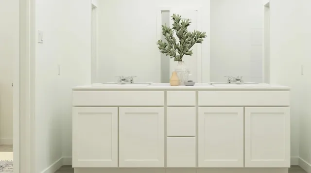 a sink with a mirror