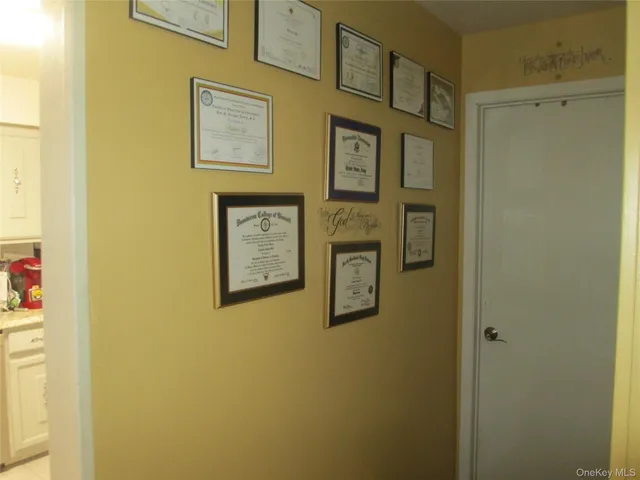 a wall painting on the wall with a bathroom