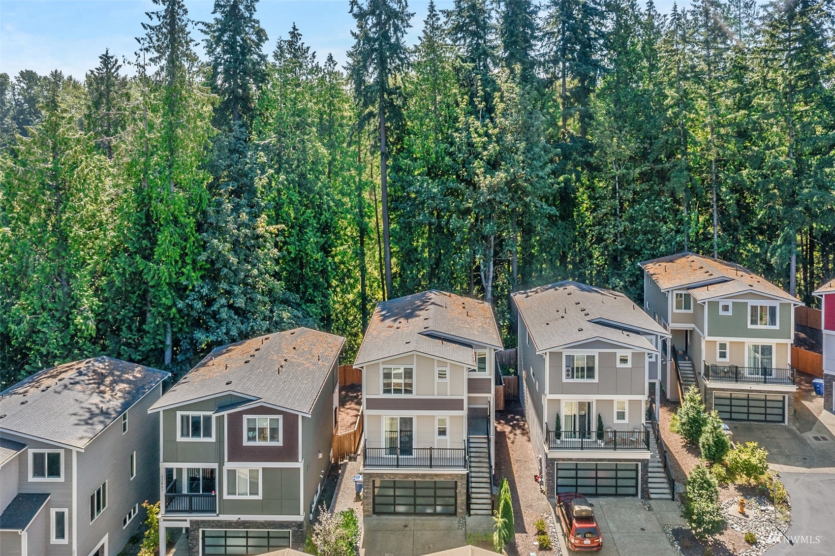 22811 23rd Avenue Southeast, Unit 11 Bothell, WA 98021 - Photo 29 of 30 an aerial view of a residential apartment building with a yard