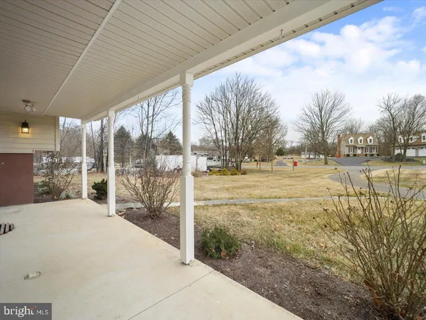a view of a pool with an outdoor space