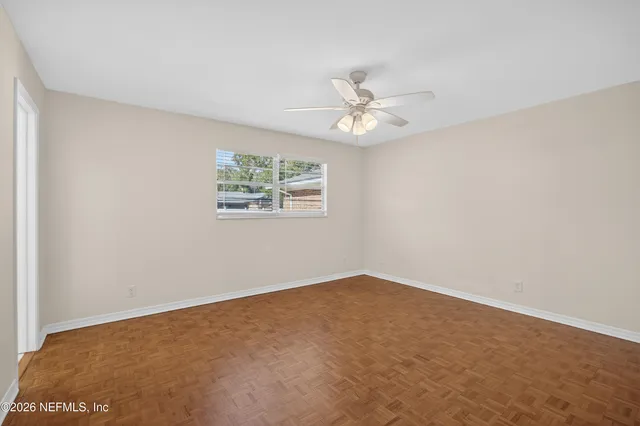 an empty room with a window