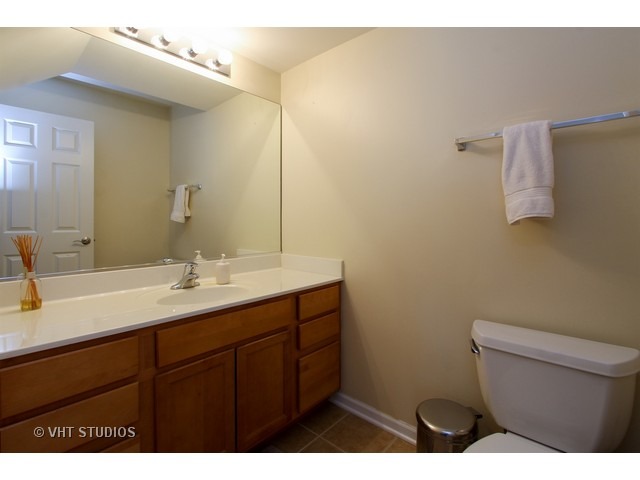521 George Street, Unit 43 Wood Dale, IL 60191 - Photo 12 of 14 a bathroom with a sink a toilet and mirror