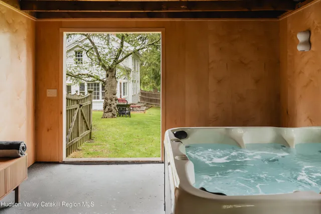 an aerial view of residential house with outdoor space