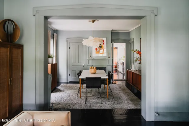 a kitchen with a stove and cabinets