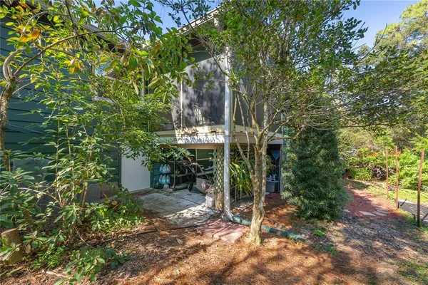 a view of a house with a street