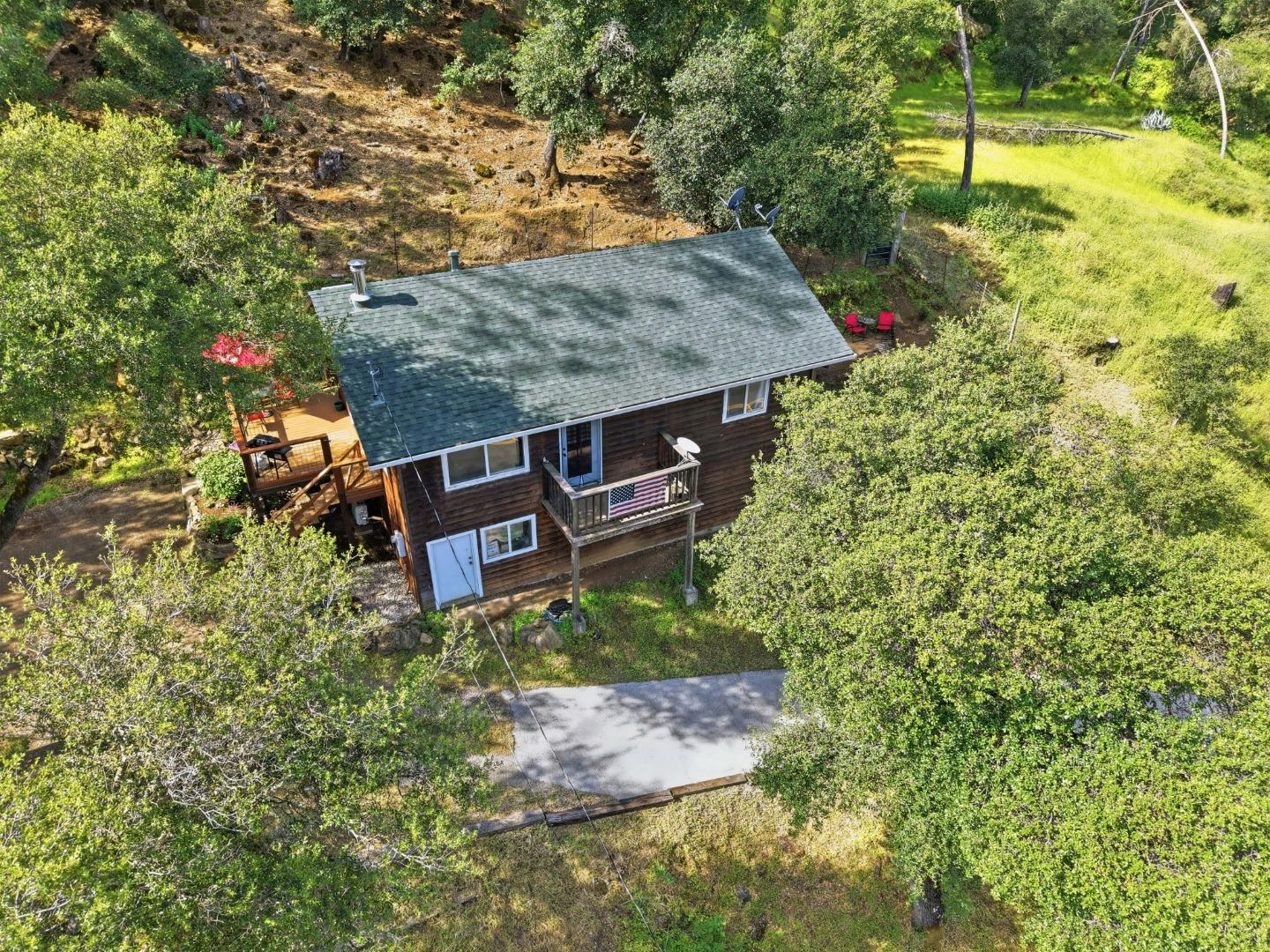 2353 Stagecoach Canyon Road Pope Valley, CA 94567 - Photo 36 of 46 an aerial view of a house with a yard basket ball court and outdoor seating