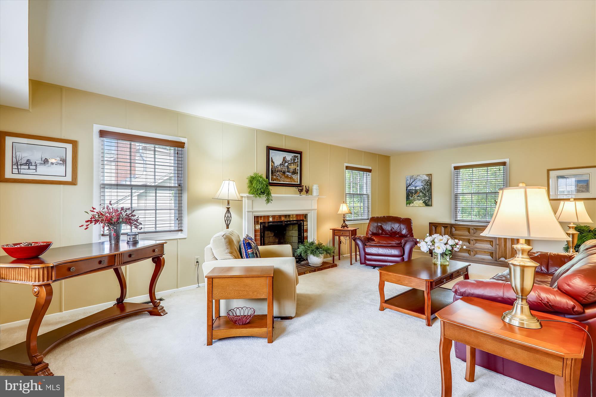 8712 Granite Lane Laurel, MD 20708 - Photo 11 of 48 Living room w wood burning fireplace