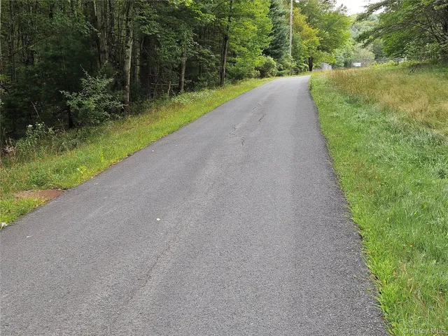 a backyard of a house with table and chairs potted plants and large tree