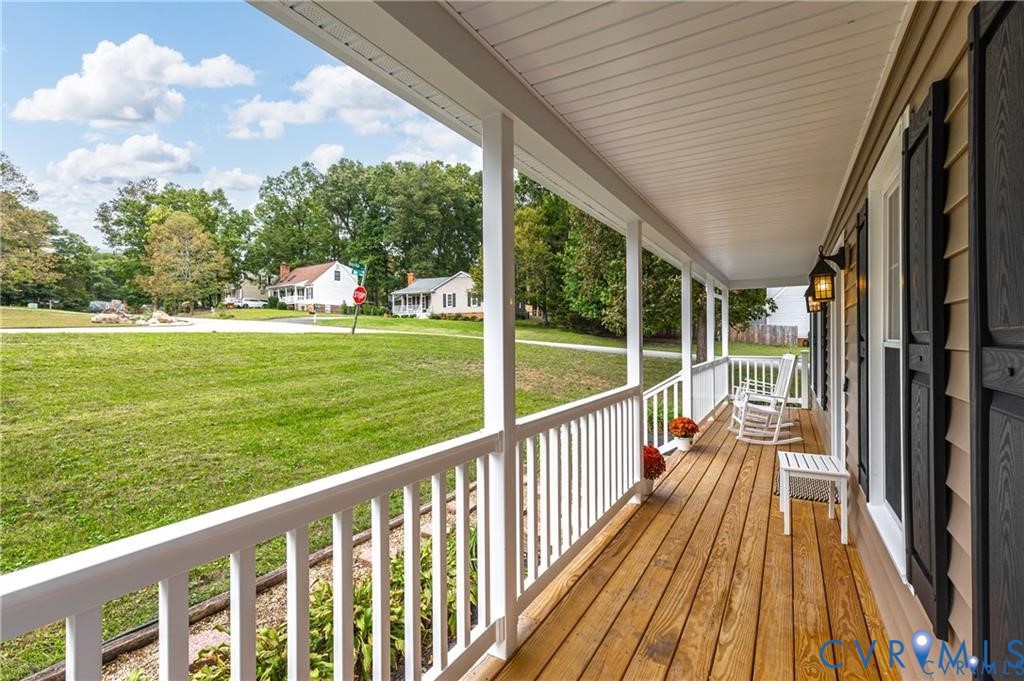 13501 Buck Rub Drive Midlothian, VA 23112 - Photo 5 of 35 a view of balcony with wooden floor and fence