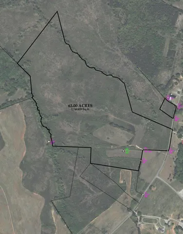 a view of a yard with an trees