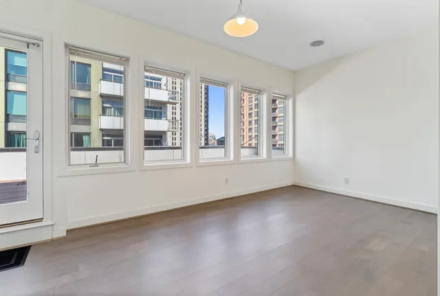 an empty room with a window