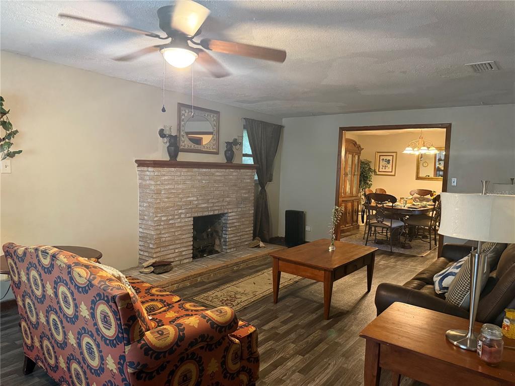 3011 South Wiggins Road Plant City, FL 33566 - Photo 8 of 17 a living room with furniture and a fireplace
