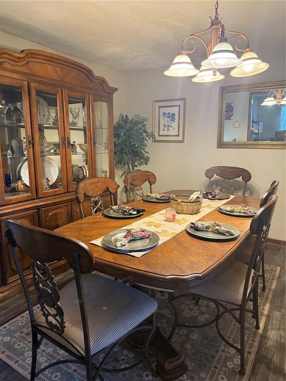3011 South Wiggins Road Plant City, FL 33566 - Photo 10 of 17 a dining room with furniture a chandelier and window